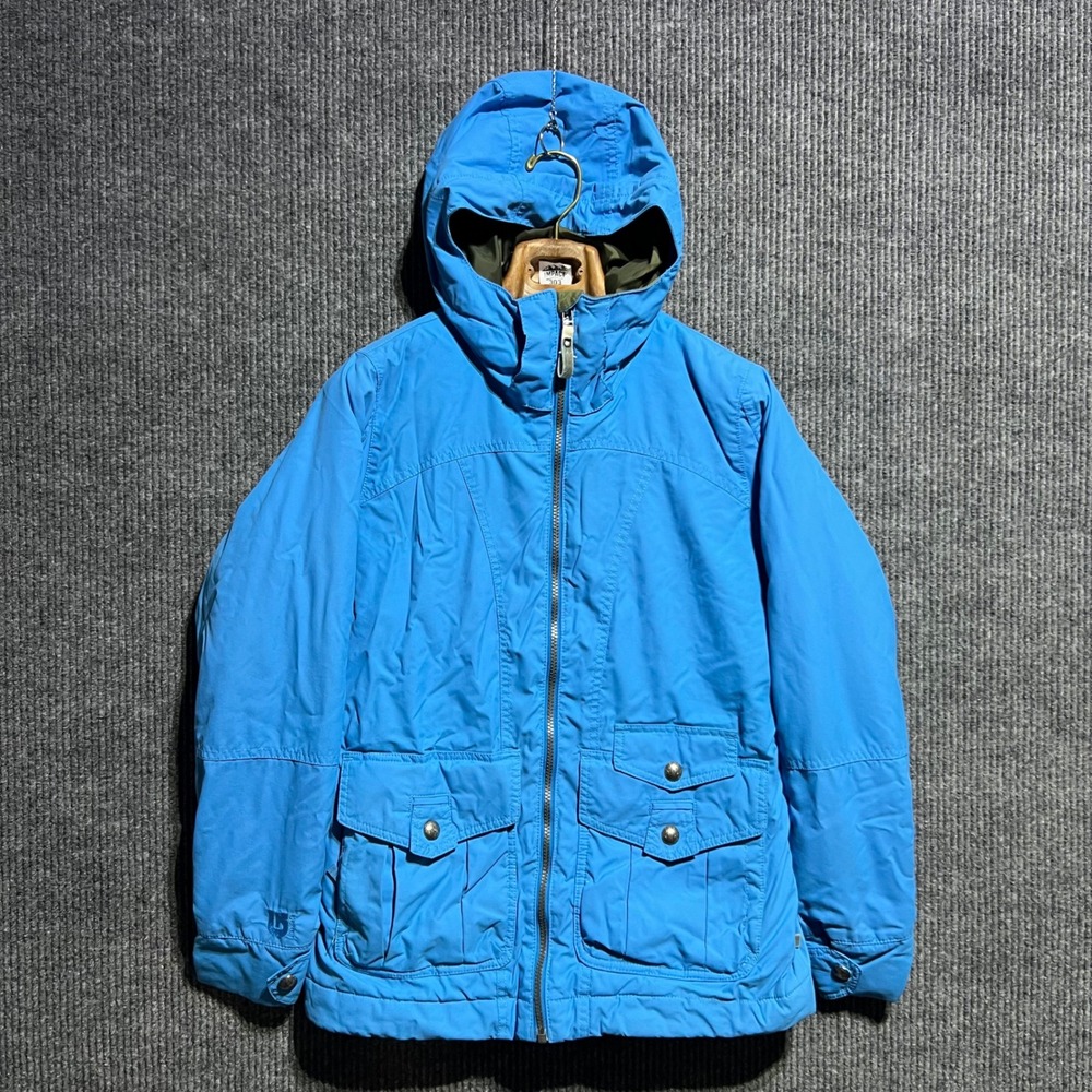 Burton Dryride Snowboard Jacket Womens Small Blue Hooded Ski Winter Coat Pockets